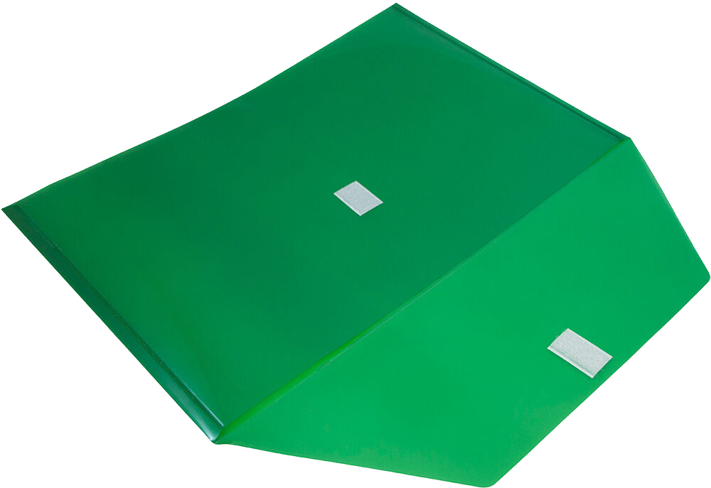 Green Legal Booklet Plastic Envelopes (9 3/4 x 14 1/2) with Hook and Loop Closure