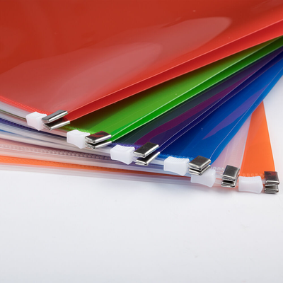 Assorted Legal Booklet Plastic Envelopes (9 3/4 x 14 1/2) with Zip Closure - 6 Pack