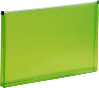 Assorted Legal Booklet Plastic Envelopes (9 3/4 x 14 1/2) with Zip Closure - 6 Pack