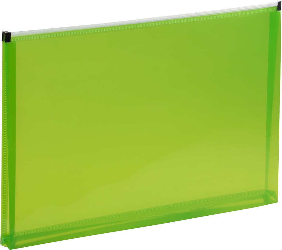 Assorted Legal Booklet Plastic Envelopes (9 3/4 x 14 1/2) with Zip Closure - 6 Pack