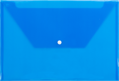 Blue Legal Booklet Plastic Envelopes (9 3/4 x 14 1/2) with Snap Closure