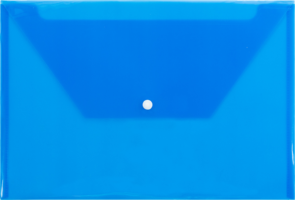 Blue Legal Booklet Plastic Envelopes (9 3/4 x 14 1/2) with Snap Closure
