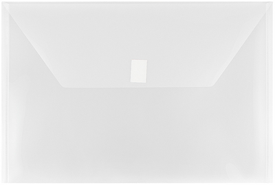 Clear Legal Booklet Plastic Envelopes (9 3/4 x 14 1/2) with Hook and Loop Closure