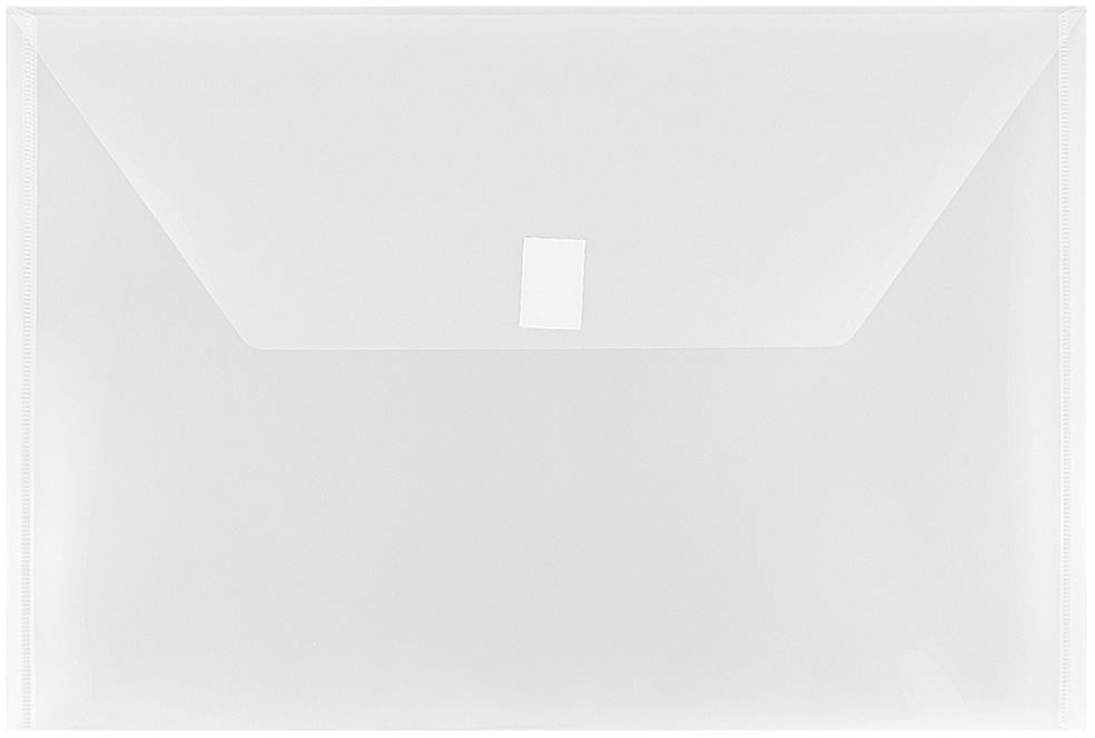 Clear Legal Booklet Plastic Envelopes (9 3/4 x 14 1/2) with Hook and Loop Closure