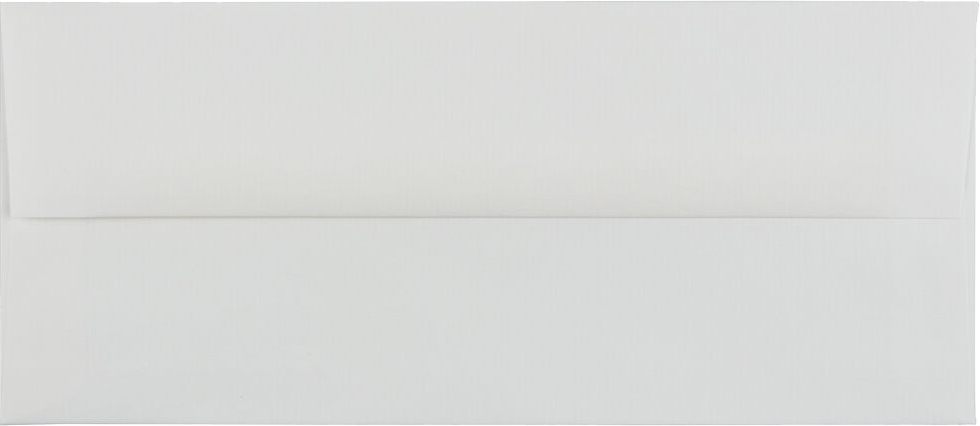White Laid 24lb Strathmore #10 Square Flap Premium Envelopes (4 1/8 x 9 1/2)