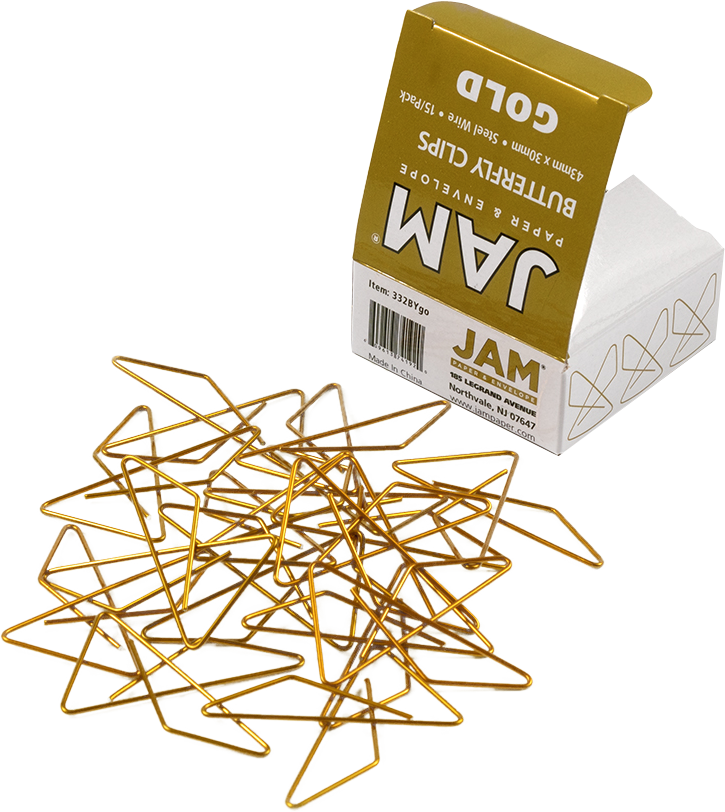 Gold Butterfly Clips - 15 Pack