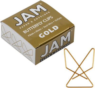 Gold Butterfly Clips - 15 Pack
