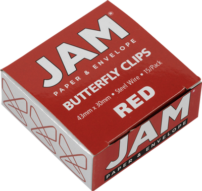 Red Butterfly Clips - 15 Pack