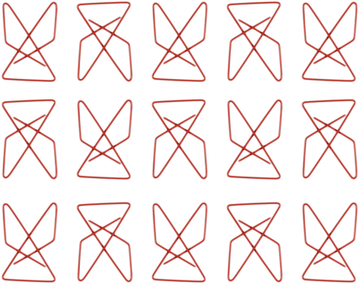 Red Butterfly Clips - 15 Pack