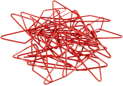 Red Butterfly Clips - 15 Pack