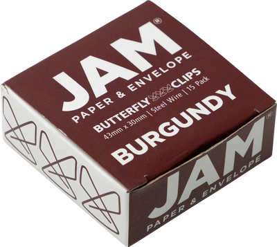 Burgundy Butterfly Clips - 15 Pack