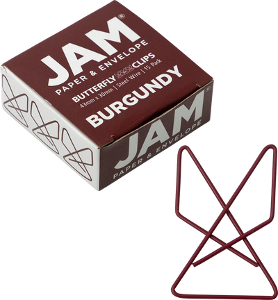 Burgundy Butterfly Clips - 15 Pack