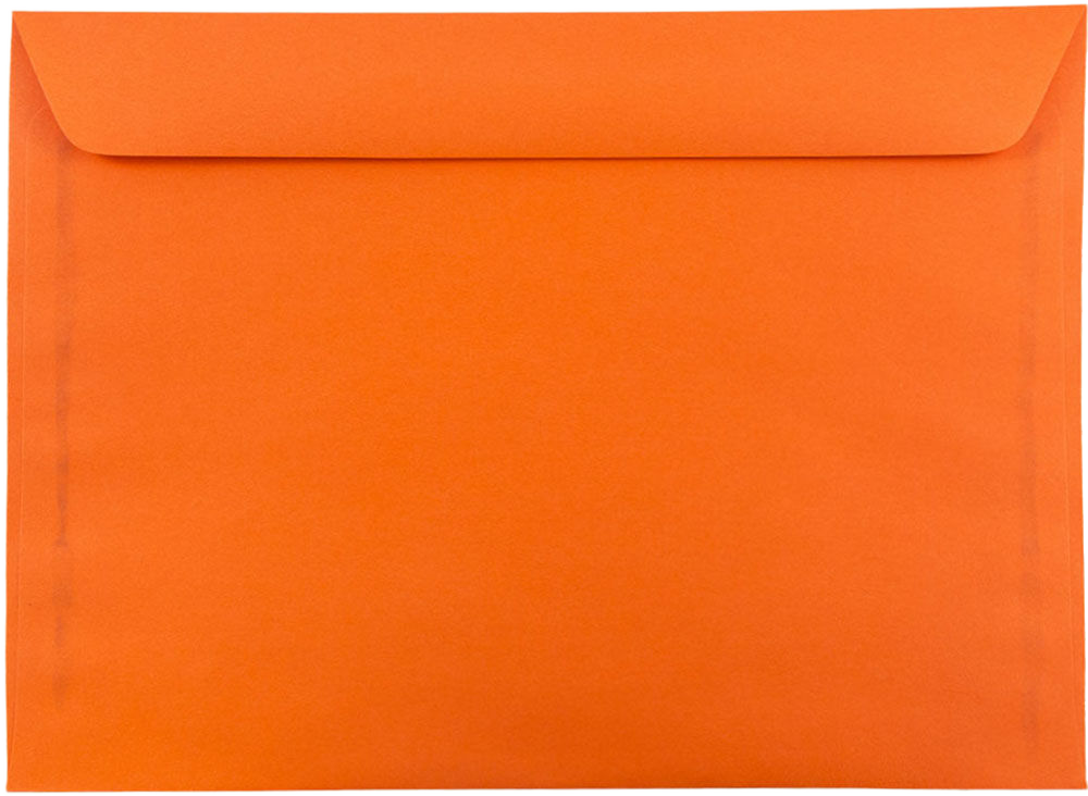 Mandarin Orange 32lb 9 x 12 Booklet Envelopes