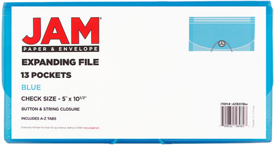 Blue Check Size 13 Pocket Expanding Files (5 x 10 1/2)