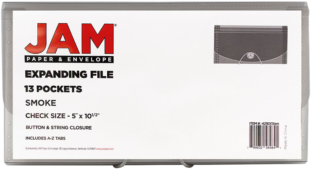 Smoke Gray Check Size 13 Pocket Expanding Files (5 x 10 1/2)