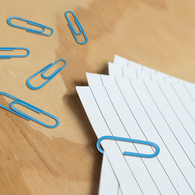 Baby Blue Standard Paper Clips - 100 Pack