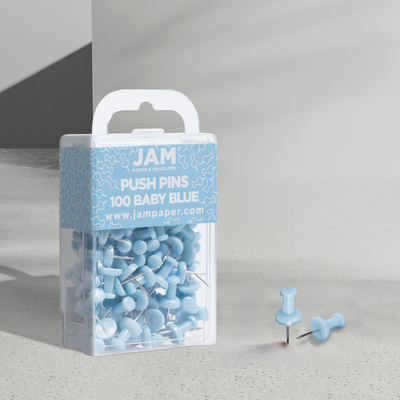 Baby Blue Pushpins - 100 Pack