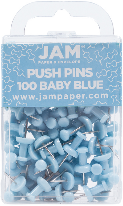 Baby Blue Pushpins - 100 Pack