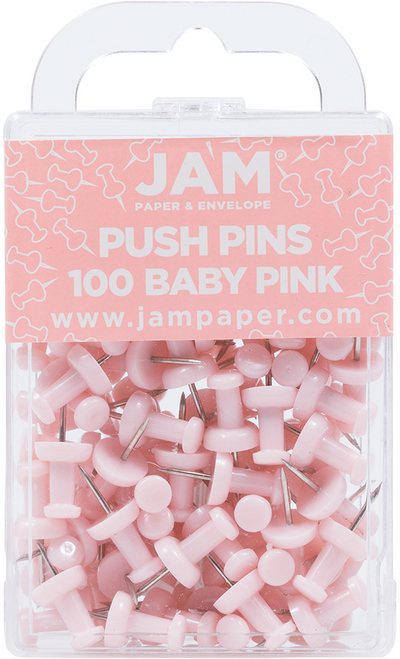 Baby Pink Pushpins - 100 Pack