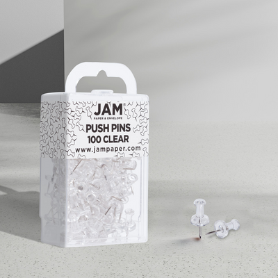 Clear Pushpins - 100 Pack