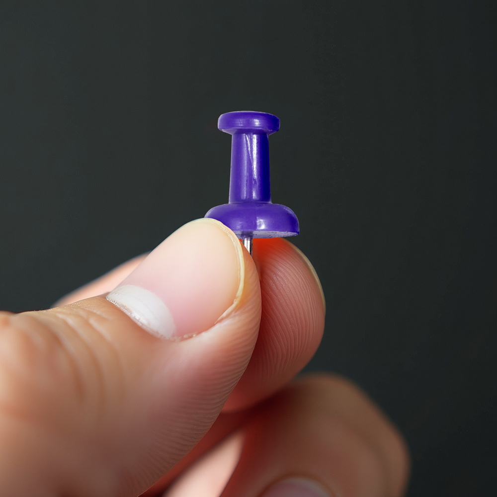 Purple Pushpins - 100 Pack