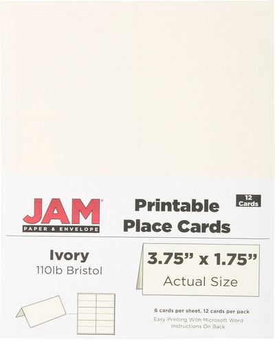 Natural 3 3/4 x 1 3/4 Printable Place Cards
