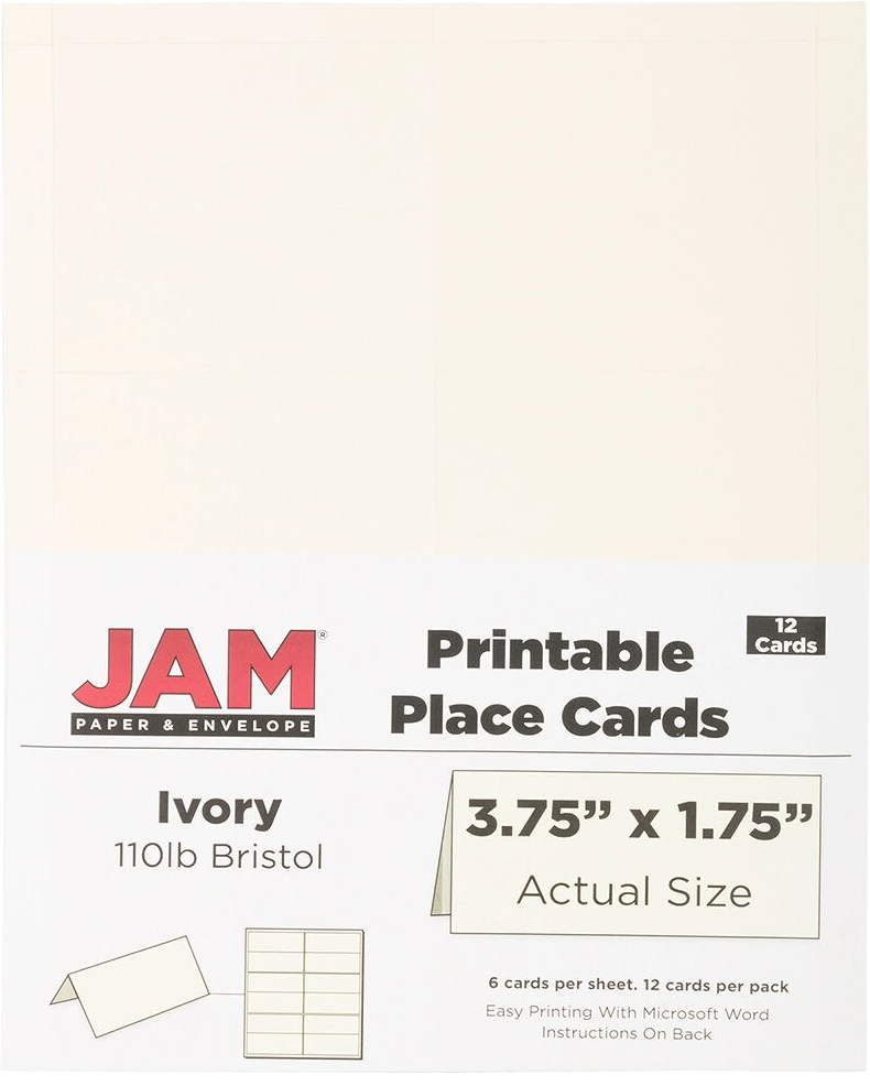 Natural 3 3/4 x 1 3/4 Printable Place Cards