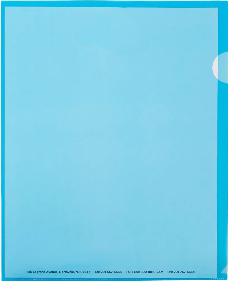 Blue 9 x 11 1/2 Plastic Sleeves