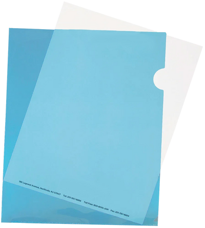 Blue 9 x 11 1/2 Plastic Sleeves
