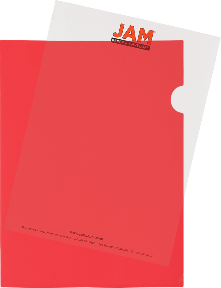 Red 9 x 11 1/2 Plastic Sleeves