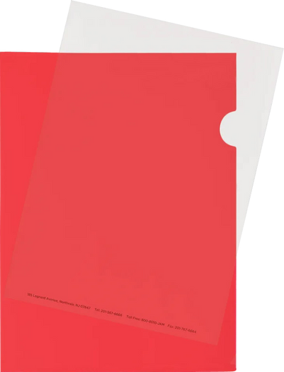 Red 9 x 11 1/2 Plastic Sleeves