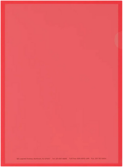 Red 9 x 11 1/2 Plastic Sleeves