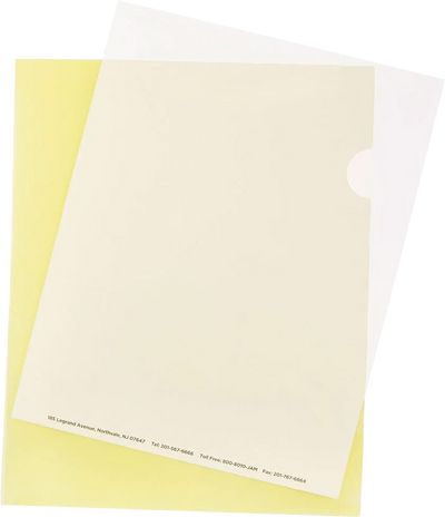 Yellow 9 x 11 1/2 Plastic Sleeves