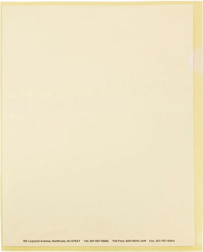 Yellow 9 x 11 1/2 Plastic Sleeves