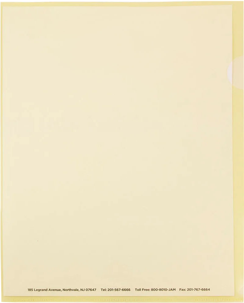 Yellow 9 x 11 1/2 Plastic Sleeves
