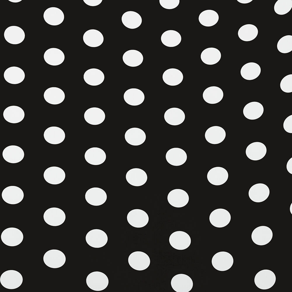 Black with White Dots Wrapping Paper (25 Sq Ft)