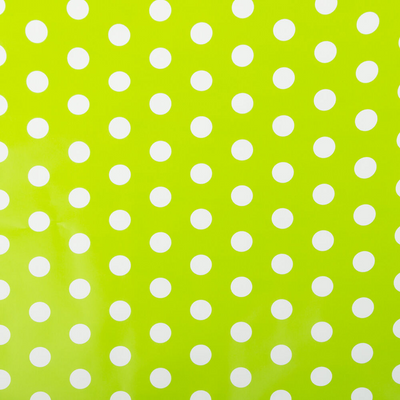 Lime Green with White Dots Wrapping Paper (25 Sq Ft)