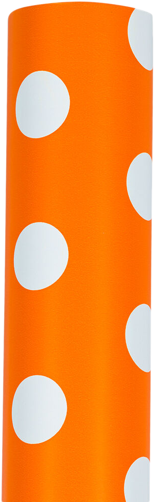 Orange with White Dots Wrapping Paper (25 Sq Ft)