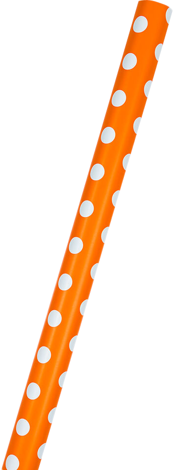 Orange with White Dots Wrapping Paper (25 Sq Ft)