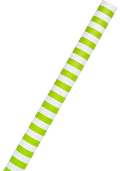 Lime Green and White Stripe Wrapping Paper (25 Sq Ft)
