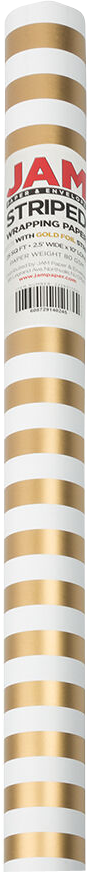 Gold & White Wrapping Paper (25 Sq Ft)