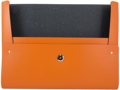 Orange 10 x 13 Leather Portfolios with Snap