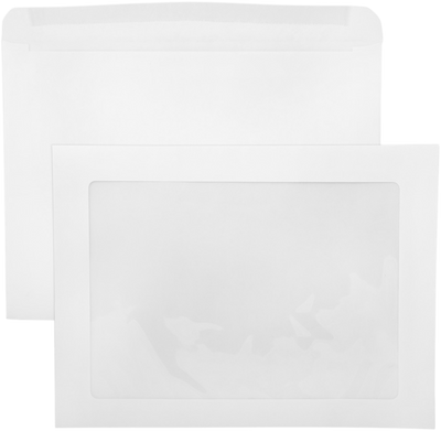 White 28lb Full Face Booklet Window (9 x 12) Envelopes