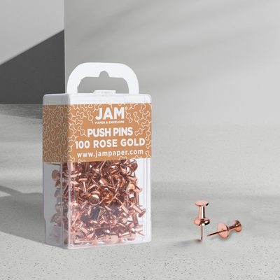 Rose Gold Pushpins - 100 Pack