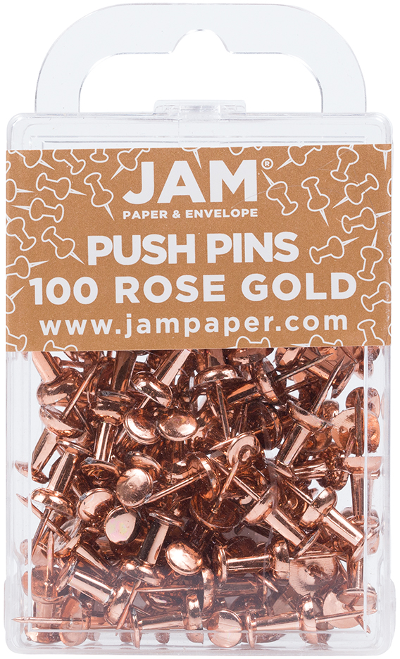 Rose Gold Pushpins - 100 Pack