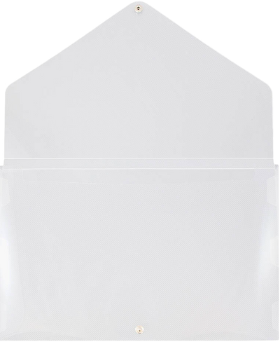 Clear Large 11 x 17 x 3/4 Plastic Portfolios with Snap