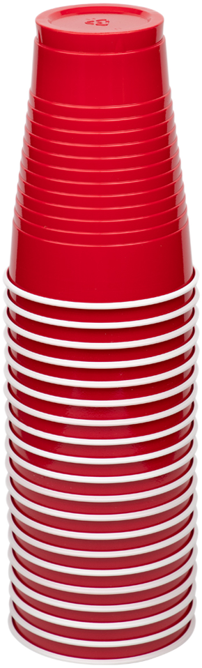 Red 12oz Plastic Cups - 20 Pack