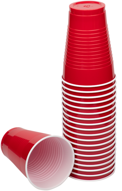 Red 12oz Plastic Cups - 20 Pack