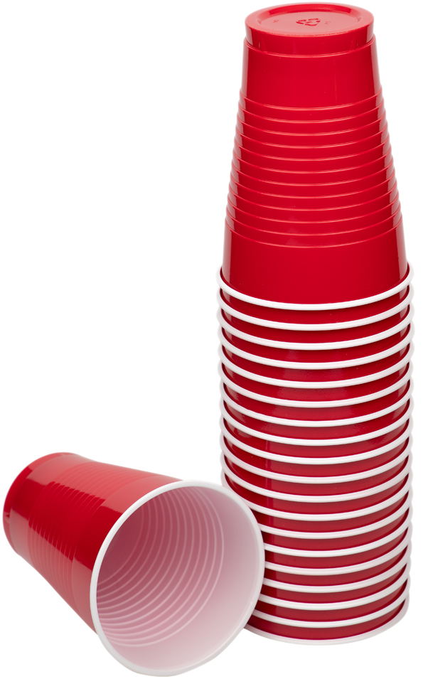 Red 12oz Plastic Cups - 20 Pack