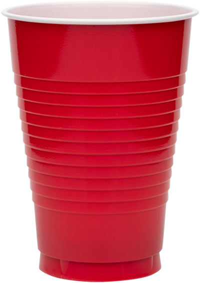 Red 12oz Plastic Cups - 20 Pack